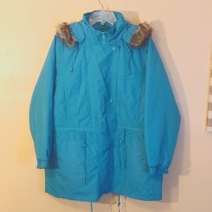 NWOT**Woman Within Hooded Parka with Faux Fur Trim